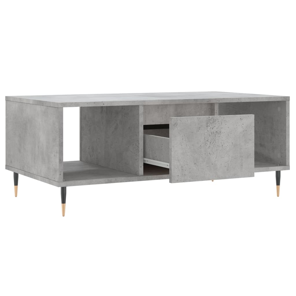 Coffee Table Concrete Grey 90x50x36,5 cm Engineered Wood