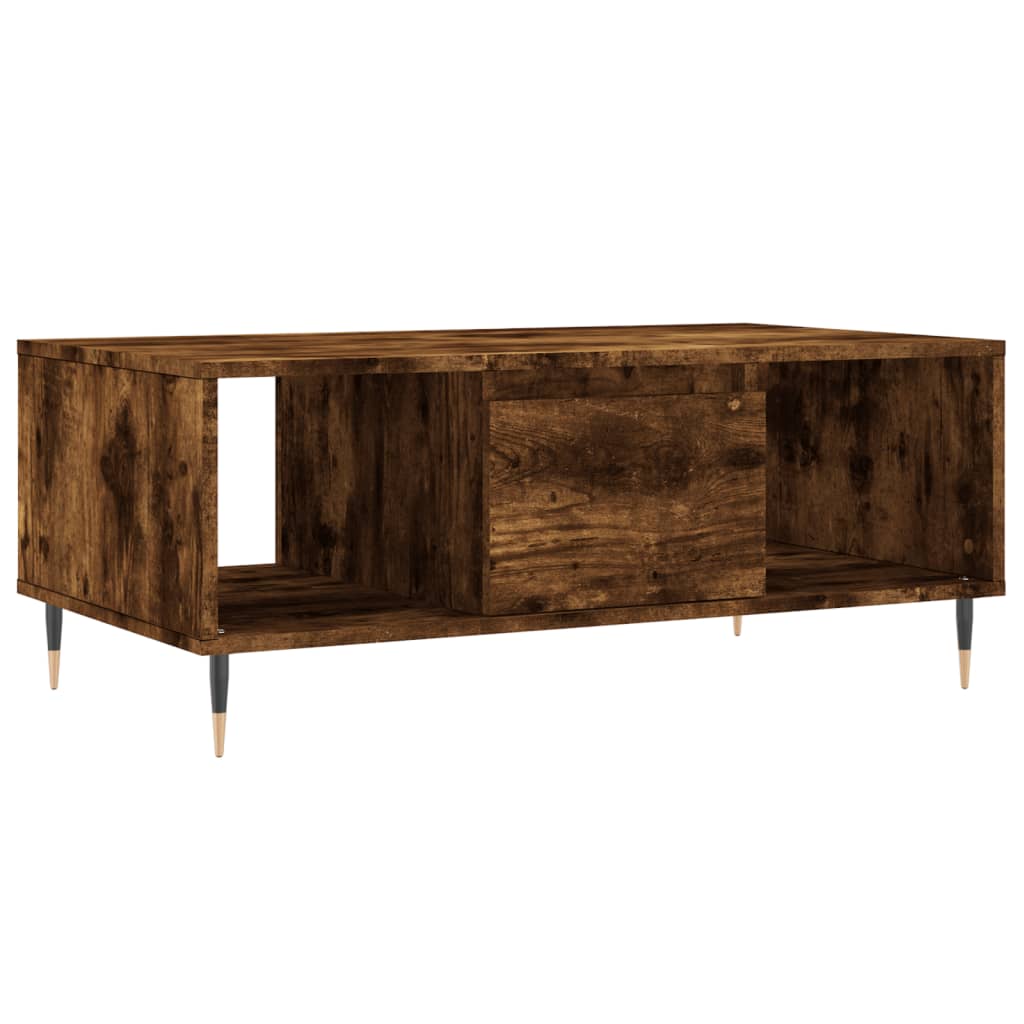 Coffee Table Smoked Oak 90x50x36,5 cm Engineered Wood