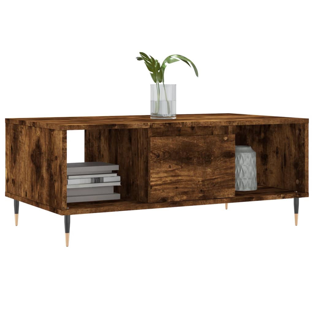 Coffee Table Smoked Oak 90x50x36,5 cm Engineered Wood