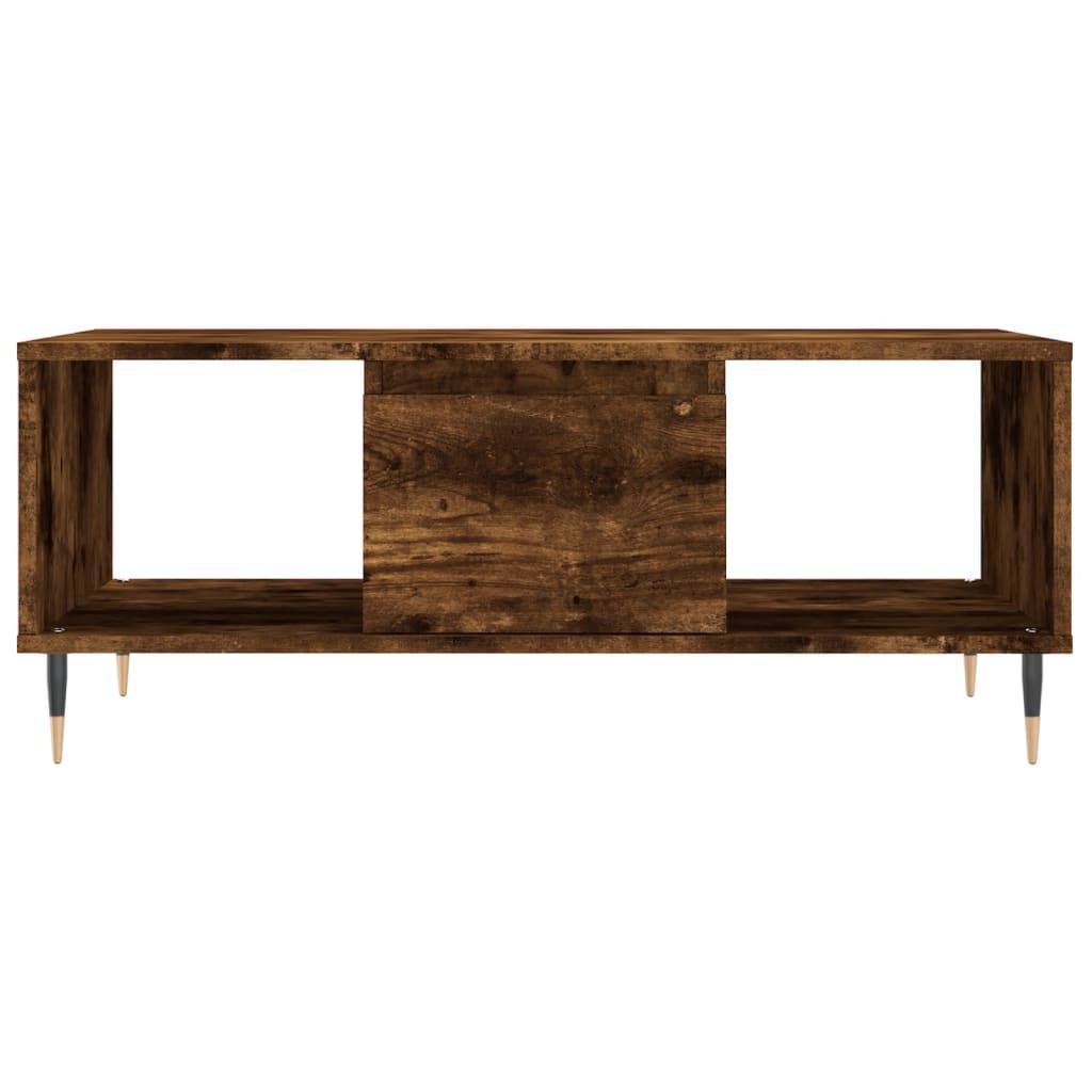 Coffee Table Smoked Oak 90x50x36,5 cm Engineered Wood