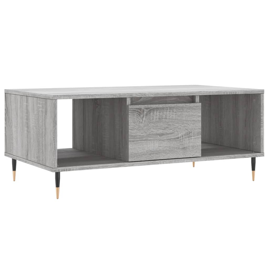 Coffee Table Grey Sonoma 90x50x36,5 cm Engineered Wood