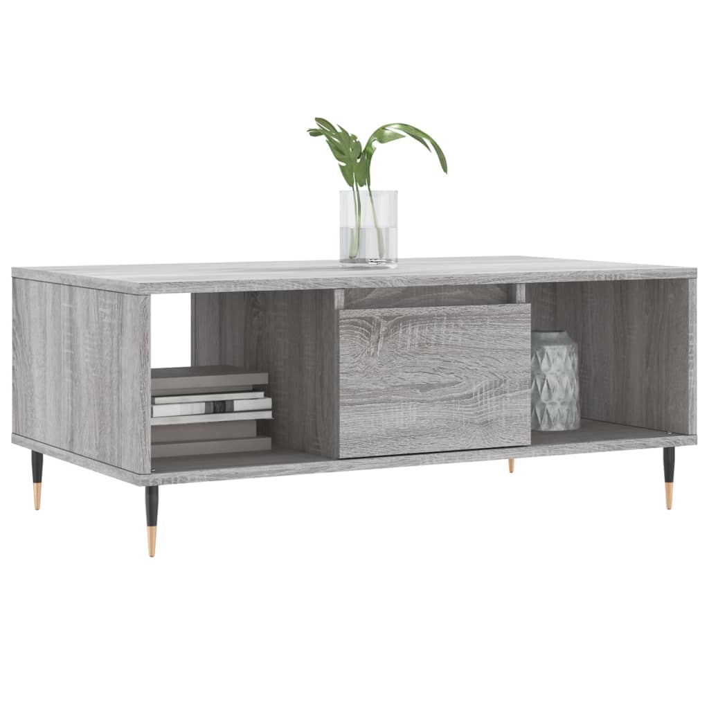 Coffee Table Grey Sonoma 90x50x36,5 cm Engineered Wood