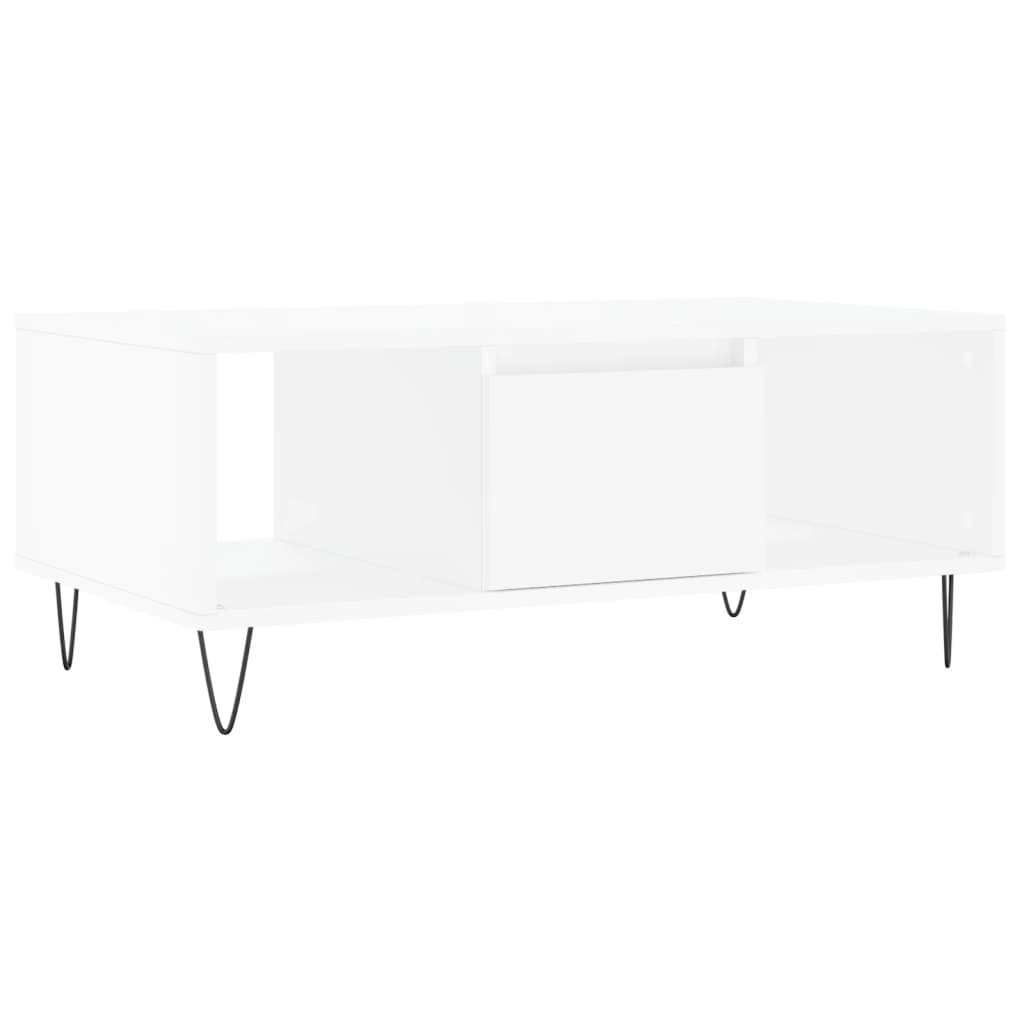 Coffee Table White 90x50x36,5 cm Engineered Wood