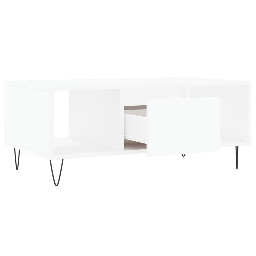 Coffee Table White 90x50x36,5 cm Engineered Wood