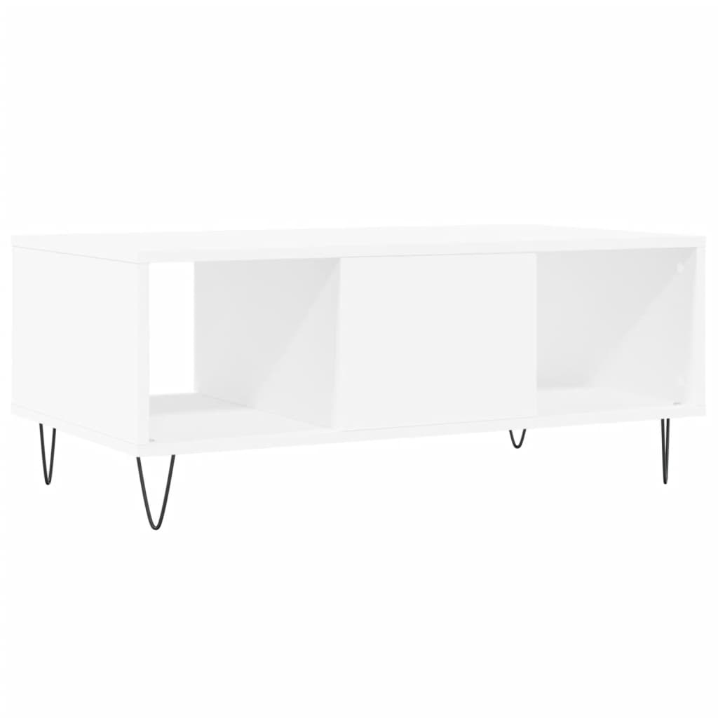 Coffee Table White 90x50x36,5 cm Engineered Wood