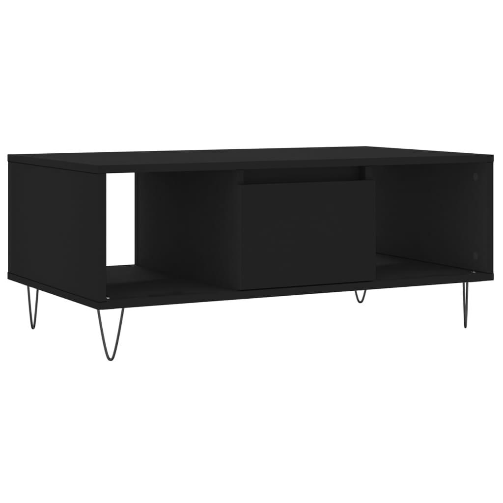 Coffee Table Black 90x50x36,5 cm Engineered Wood
