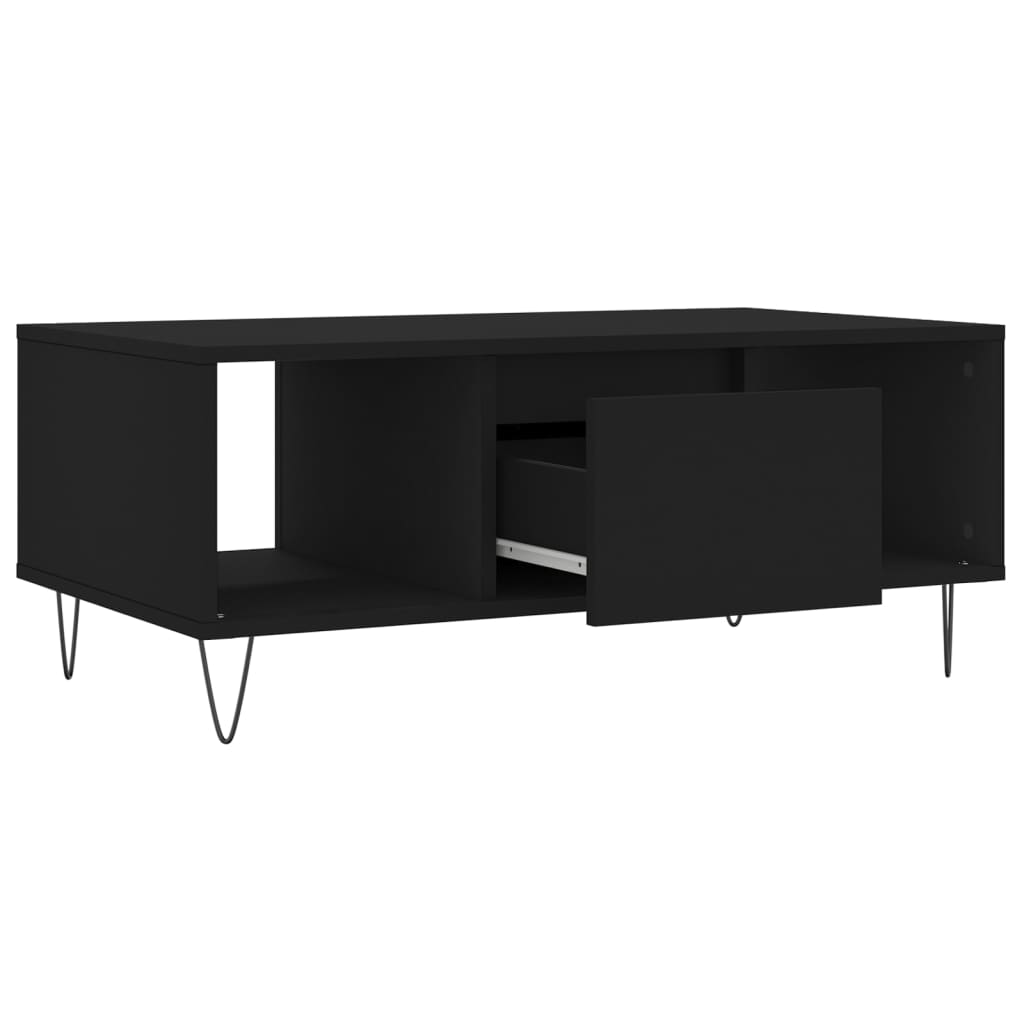 Coffee Table Black 90x50x36,5 cm Engineered Wood