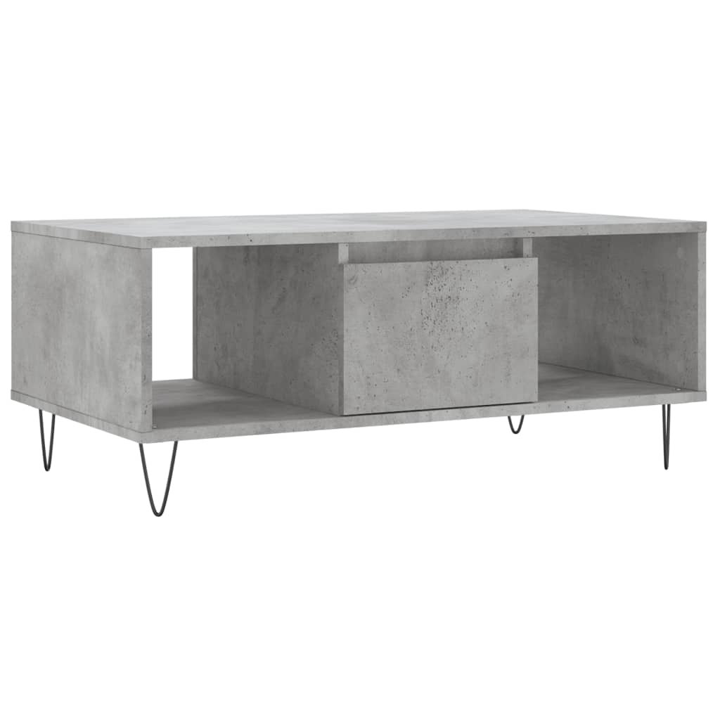 Coffee Table Concrete Grey 90x50x36,5 cm Engineered Wood