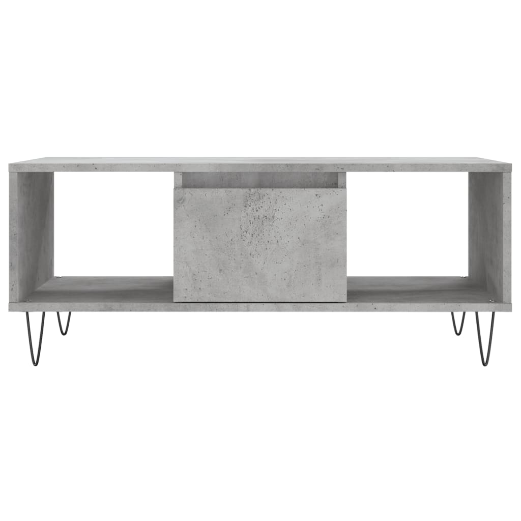 Coffee Table Concrete Grey 90x50x36,5 cm Engineered Wood