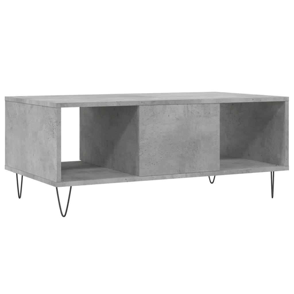 Coffee Table Concrete Grey 90x50x36,5 cm Engineered Wood