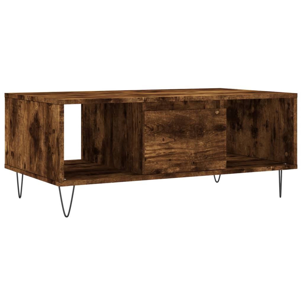 Coffee Table Smoked Oak 90x50x36,5 cm Engineered Wood