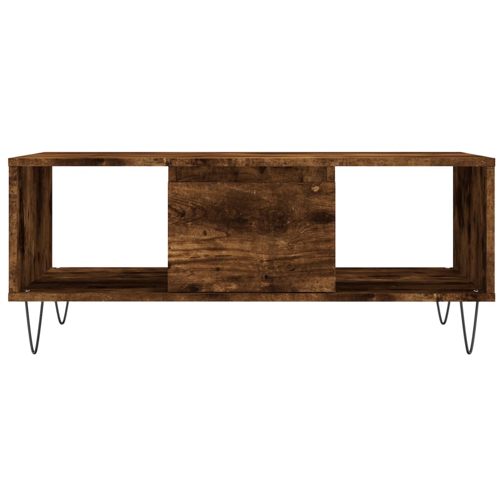 Coffee Table Smoked Oak 90x50x36,5 cm Engineered Wood