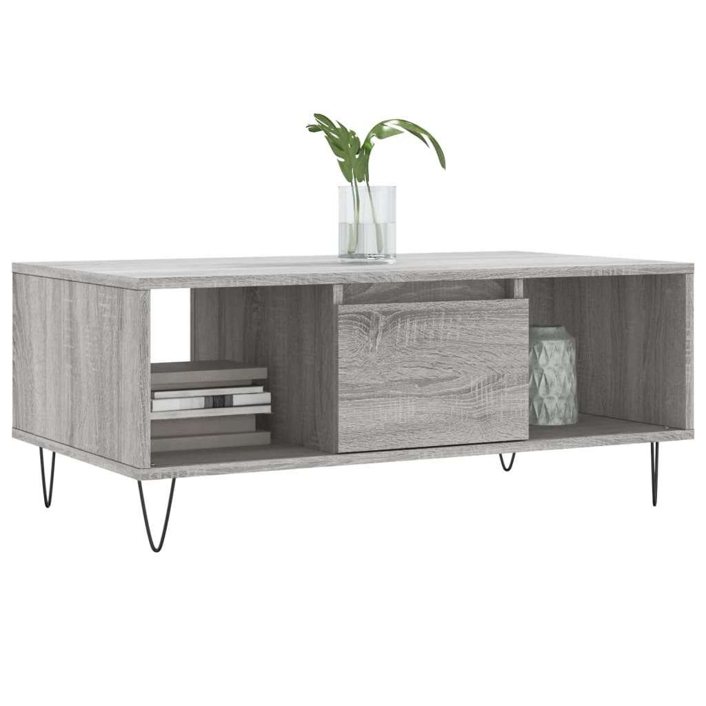 Coffee Table Grey Sonoma 90x50x36,5 cm Engineered Wood