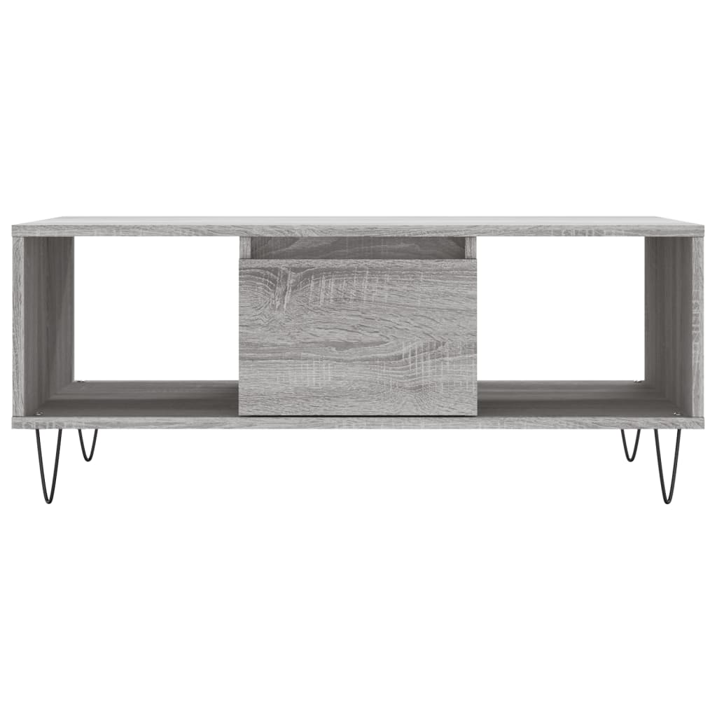 Coffee Table Grey Sonoma 90x50x36,5 cm Engineered Wood