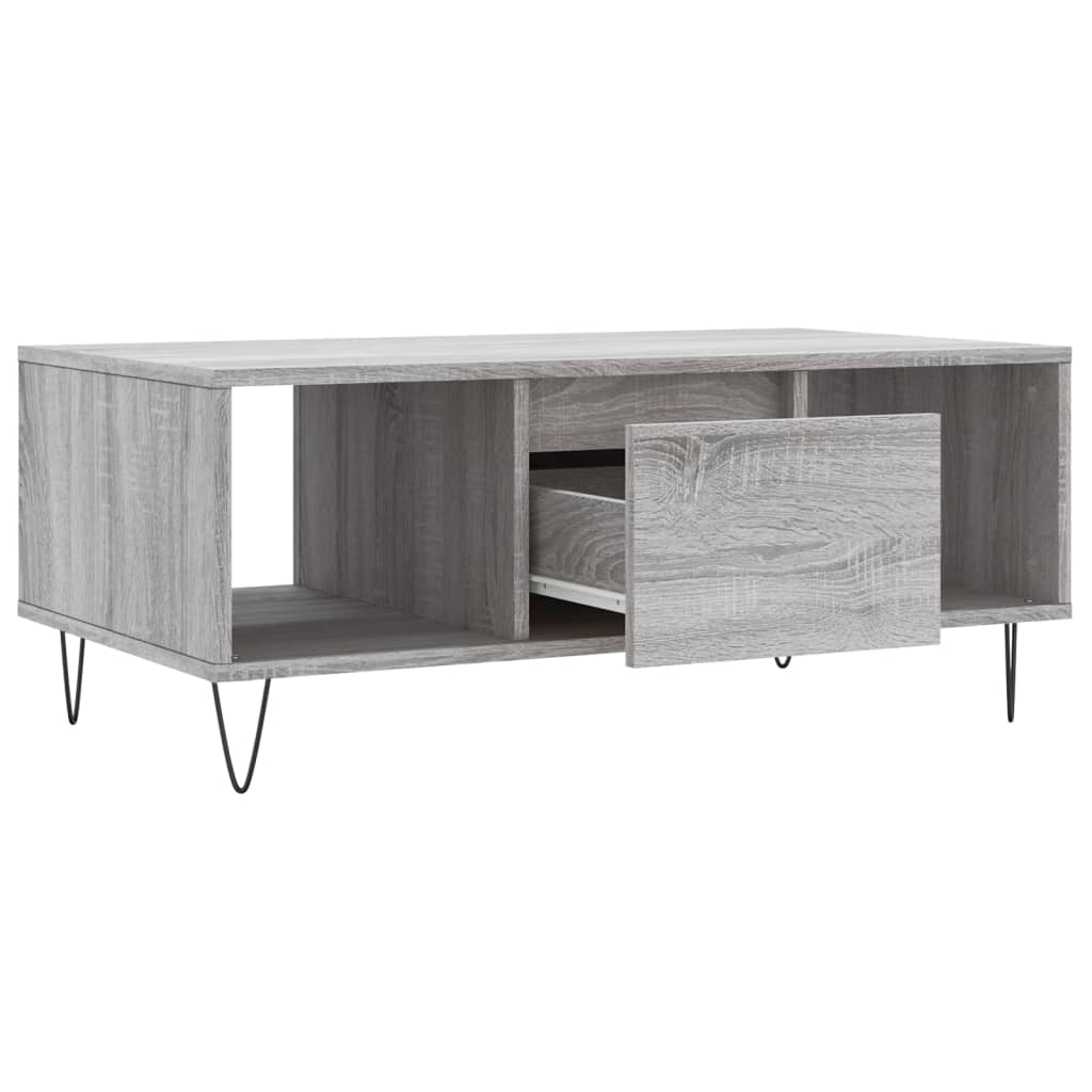 Coffee Table Grey Sonoma 90x50x36,5 cm Engineered Wood