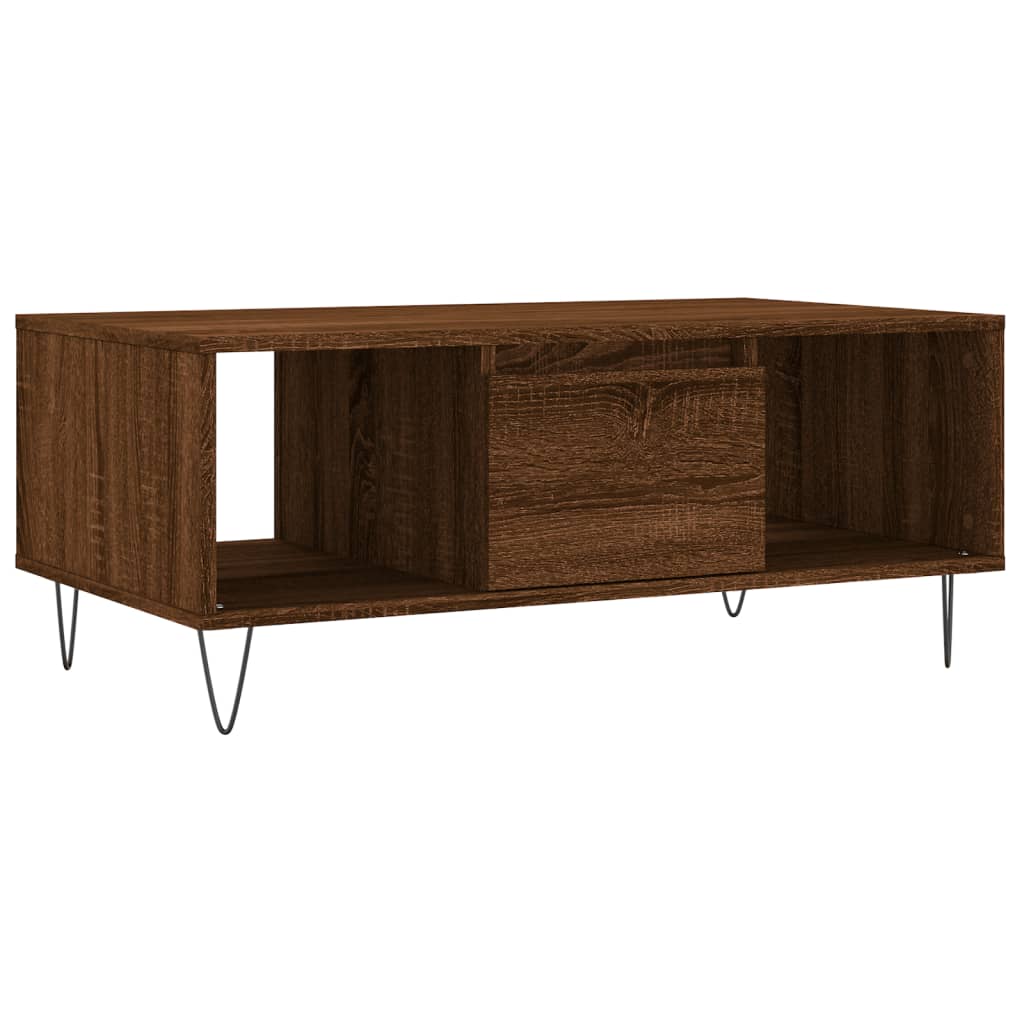 Coffee Table Brown Oak 90x50x36,5 cm Engineered Wood