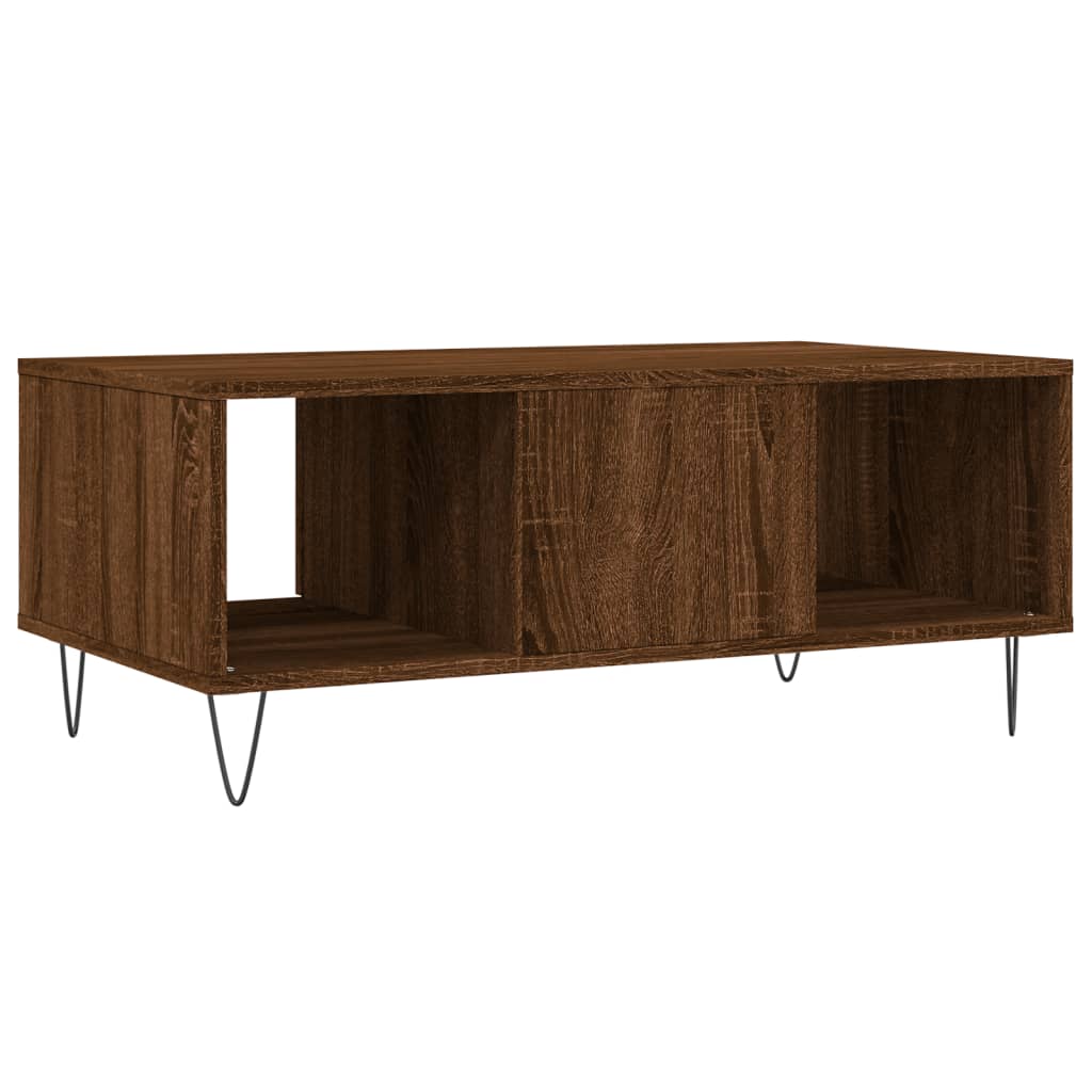 Coffee Table Brown Oak 90x50x36,5 cm Engineered Wood