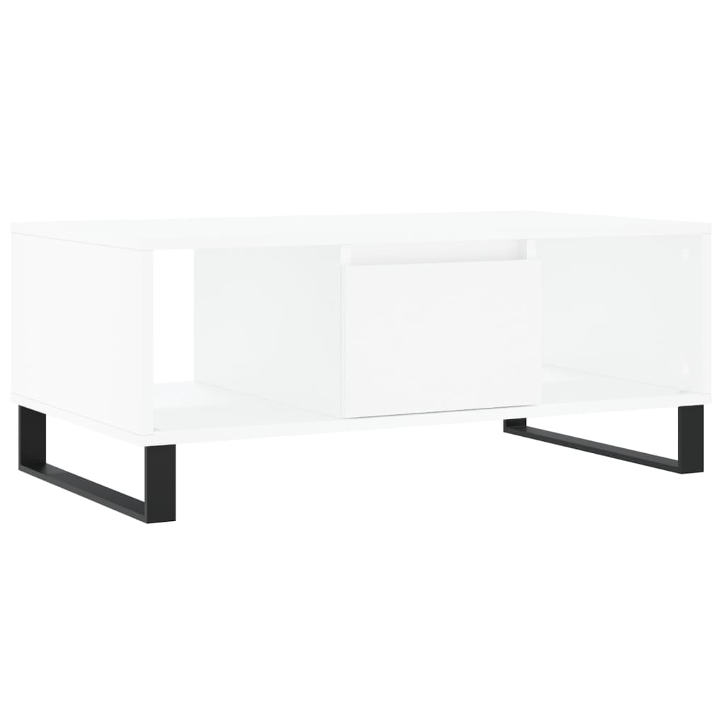Coffee Table White 90x50x36,5 cm Engineered Wood