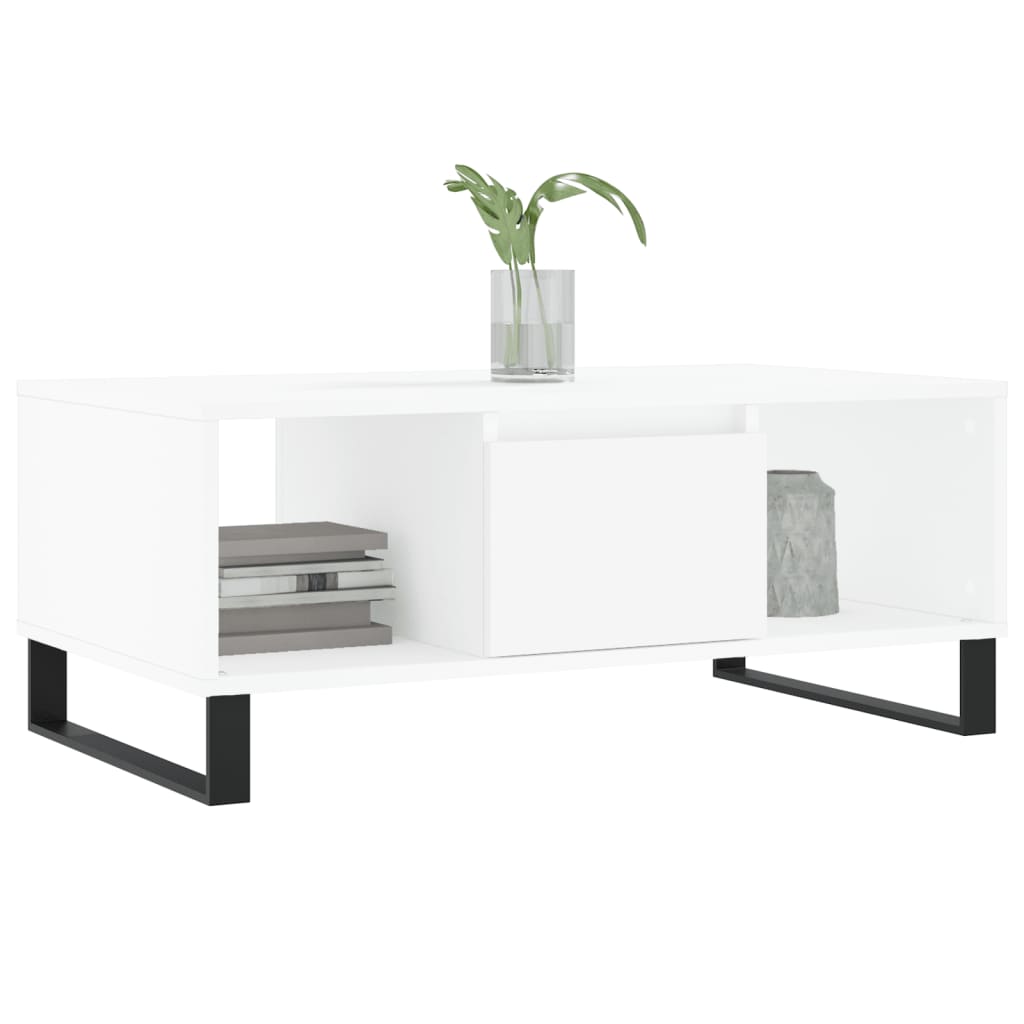 Coffee Table White 90x50x36,5 cm Engineered Wood