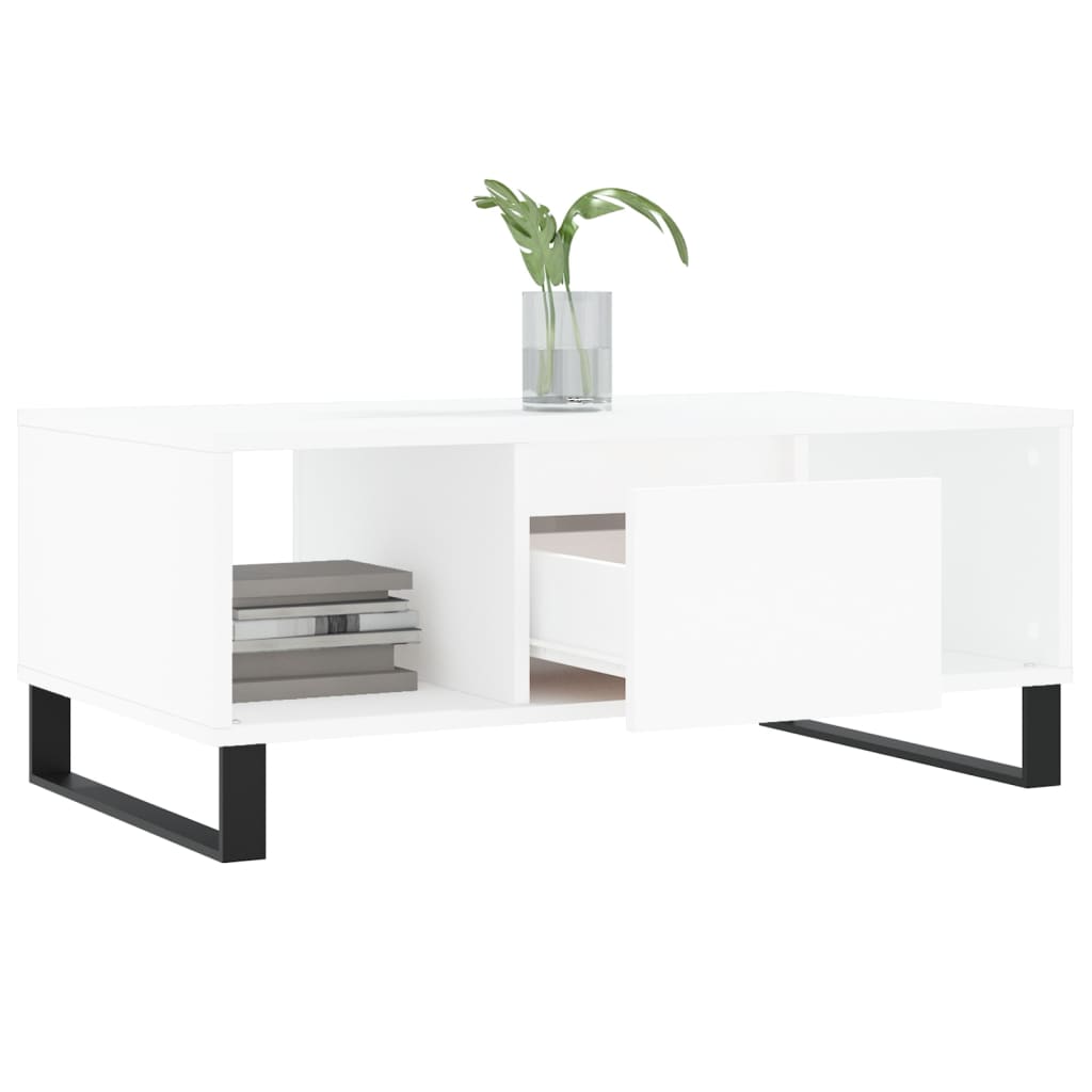 Coffee Table White 90x50x36,5 cm Engineered Wood