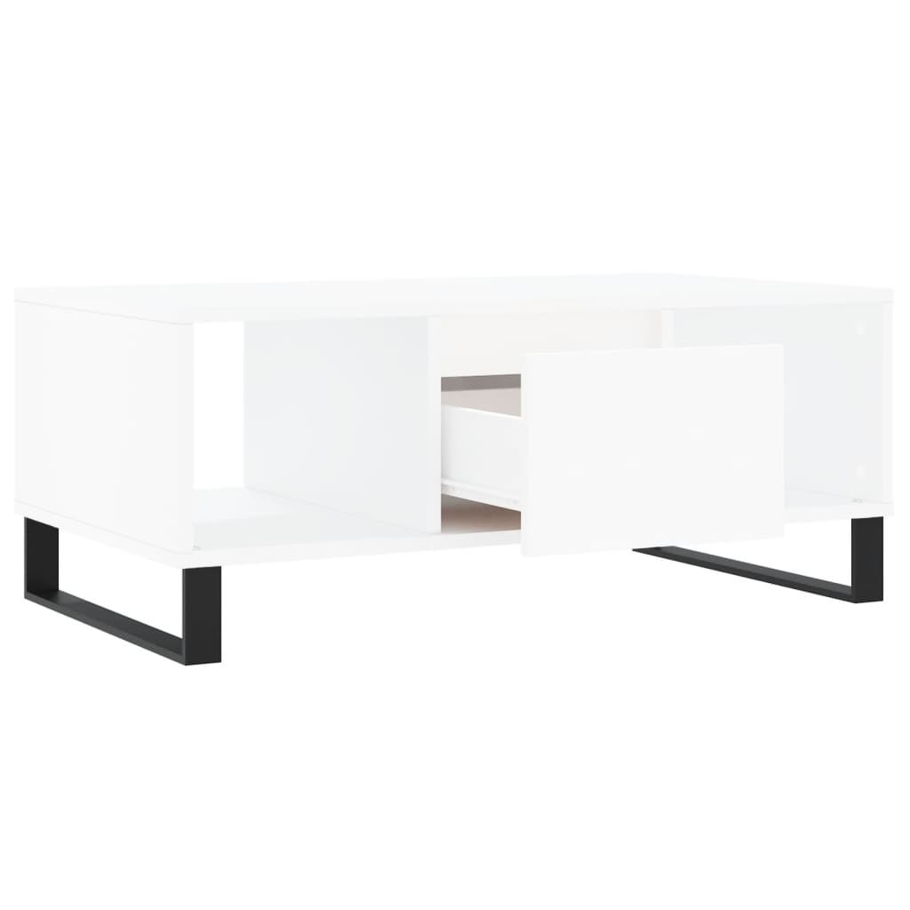 Coffee Table White 90x50x36,5 cm Engineered Wood