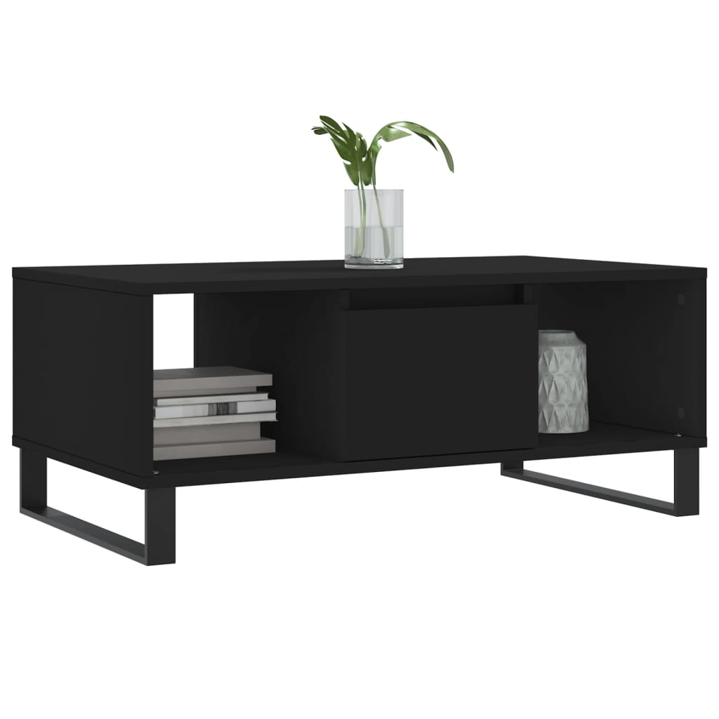 Coffee Table Black 90x50x36,5 cm Engineered Wood