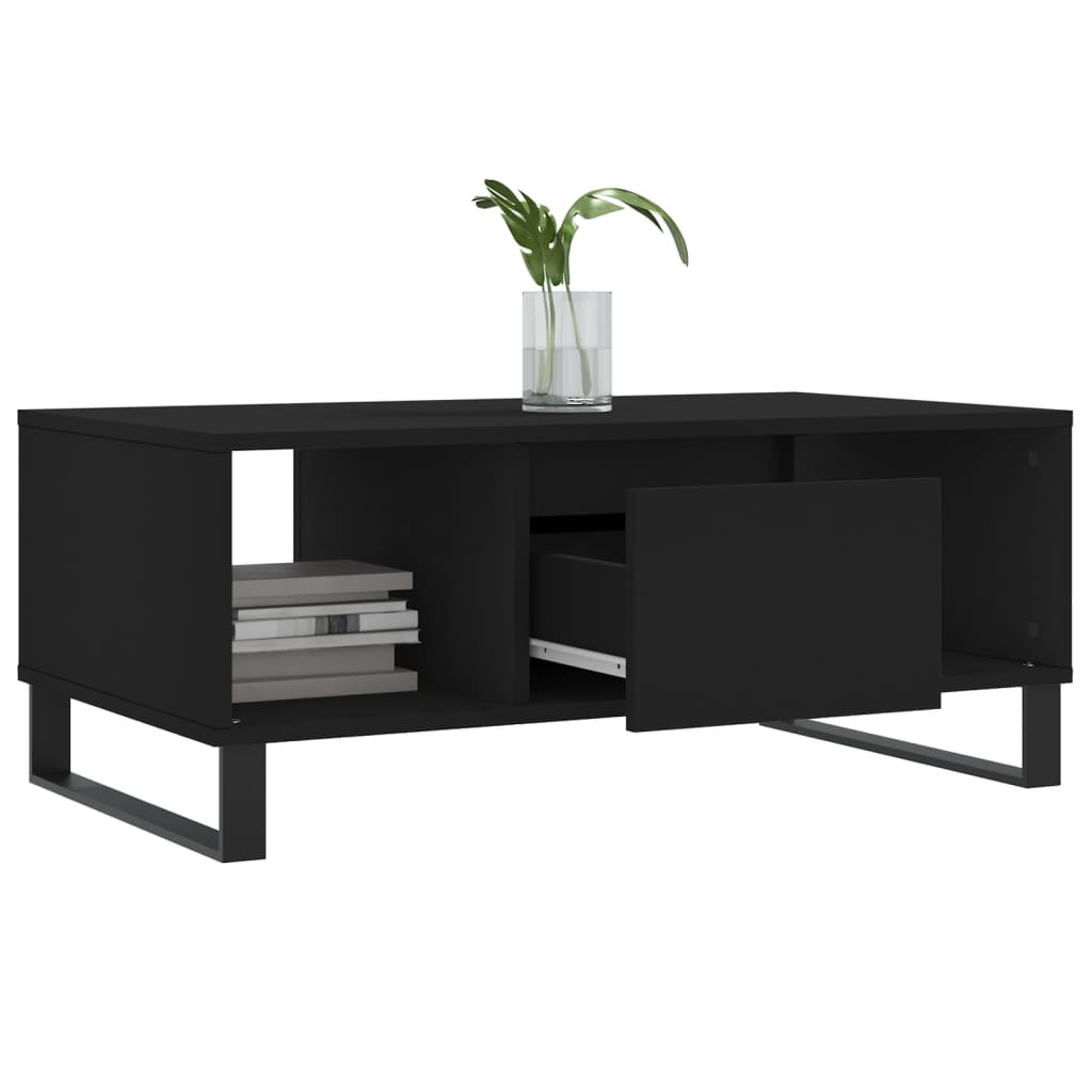 Coffee Table Black 90x50x36,5 cm Engineered Wood