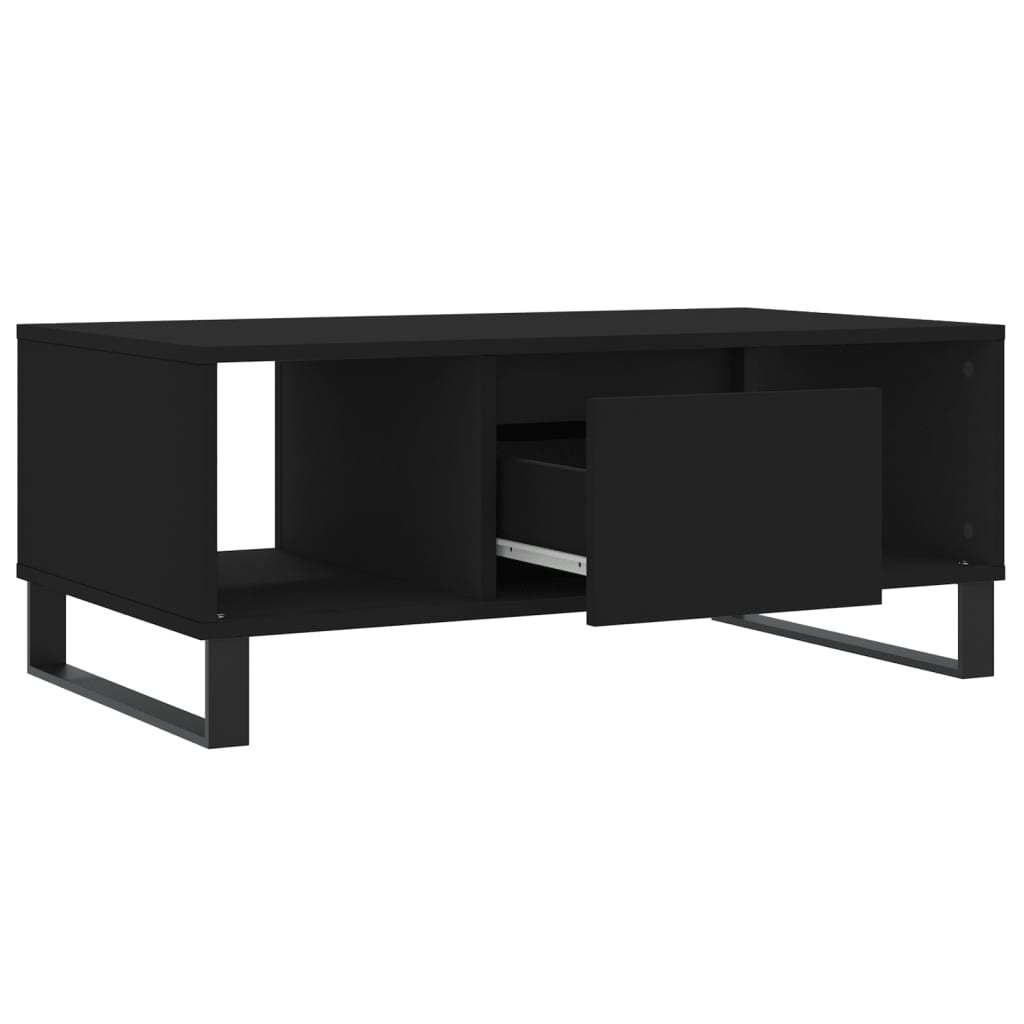Coffee Table Black 90x50x36,5 cm Engineered Wood