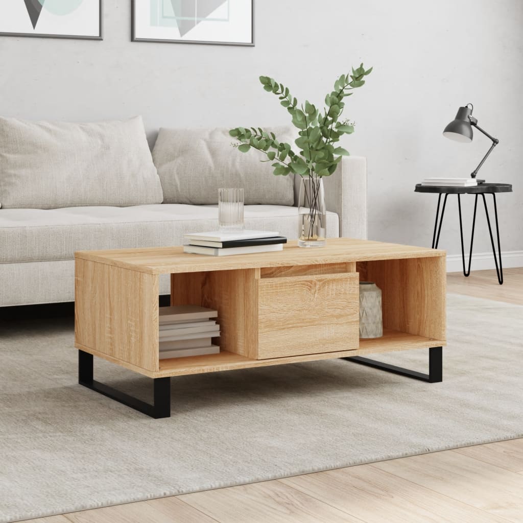 Coffee Table Sonoma Oak 90x50x36,5 cm Engineered Wood