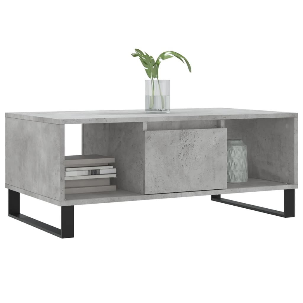 Coffee Table Concrete Grey 90x50x36,5 cm Engineered Wood