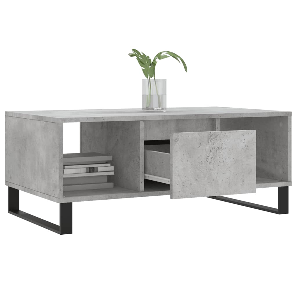 Coffee Table Concrete Grey 90x50x36,5 cm Engineered Wood
