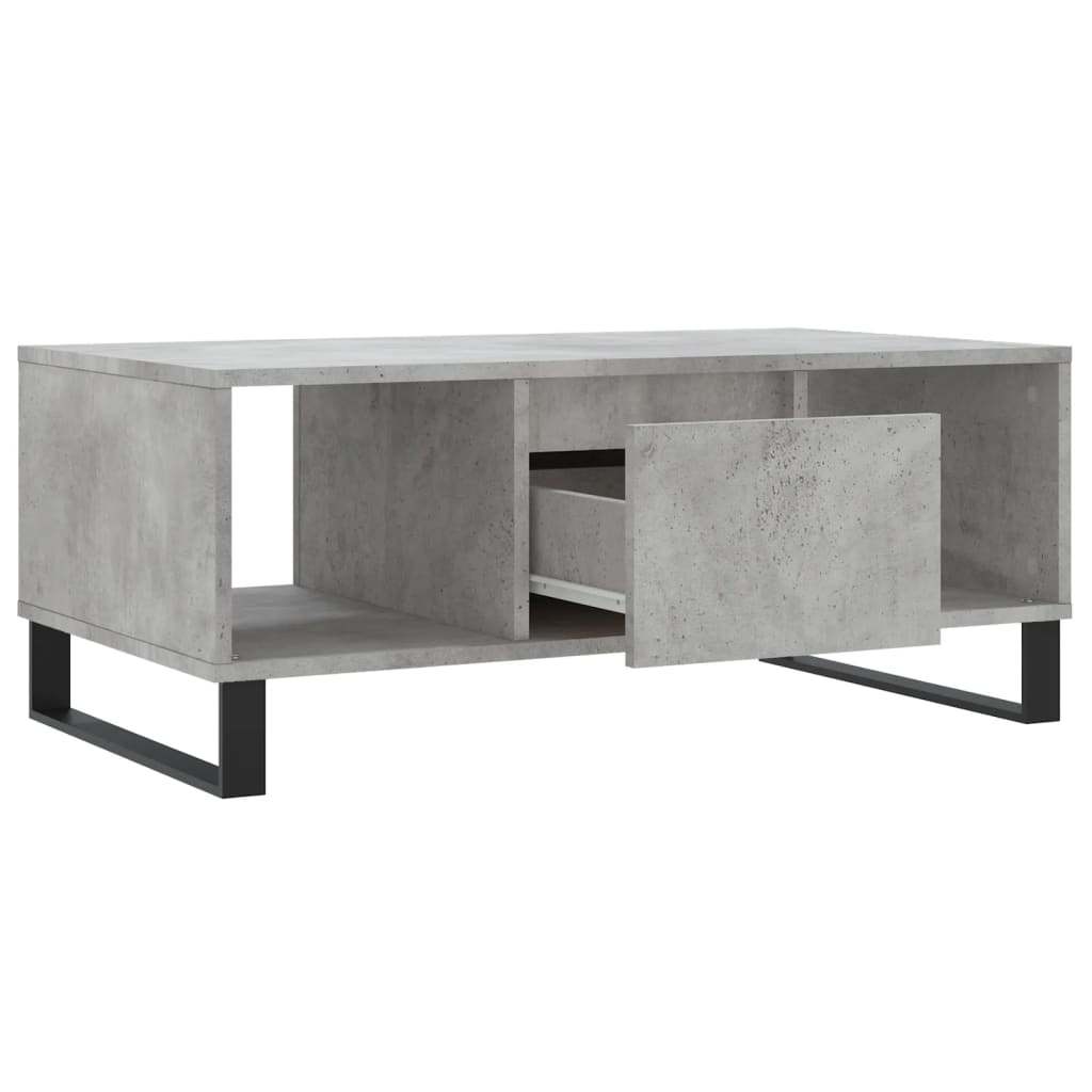 Coffee Table Concrete Grey 90x50x36,5 cm Engineered Wood