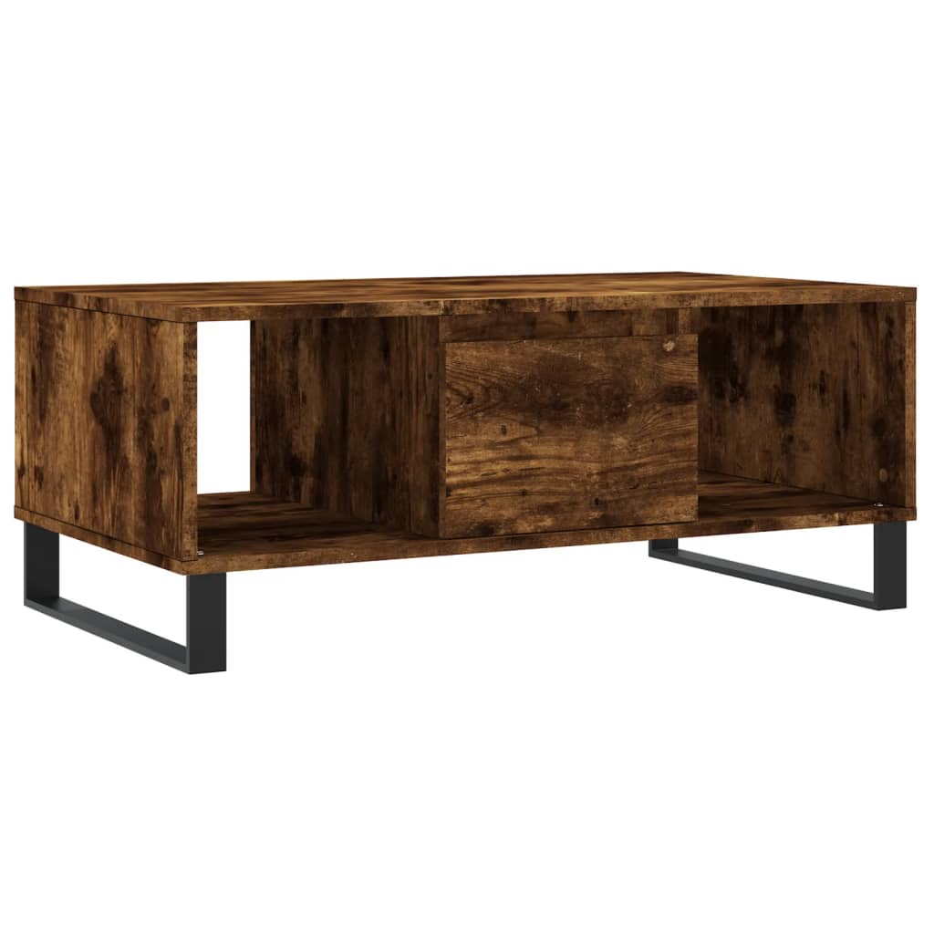 Coffee Table Smoked Oak 90x50x36,5 cm Engineered Wood