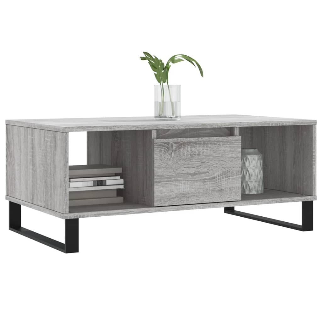 Coffee Table Grey Sonoma 90x50x36,5 cm Engineered Wood