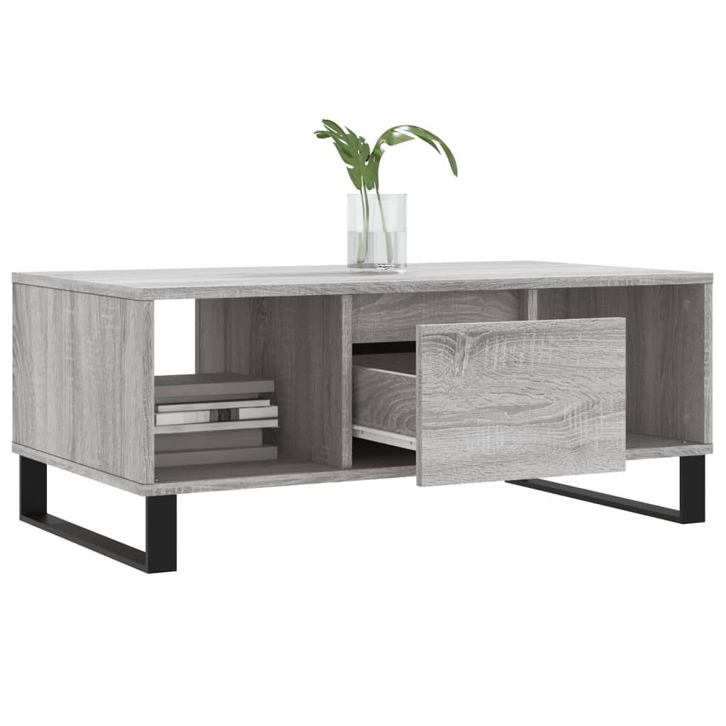 Coffee Table Grey Sonoma 90x50x36,5 cm Engineered Wood