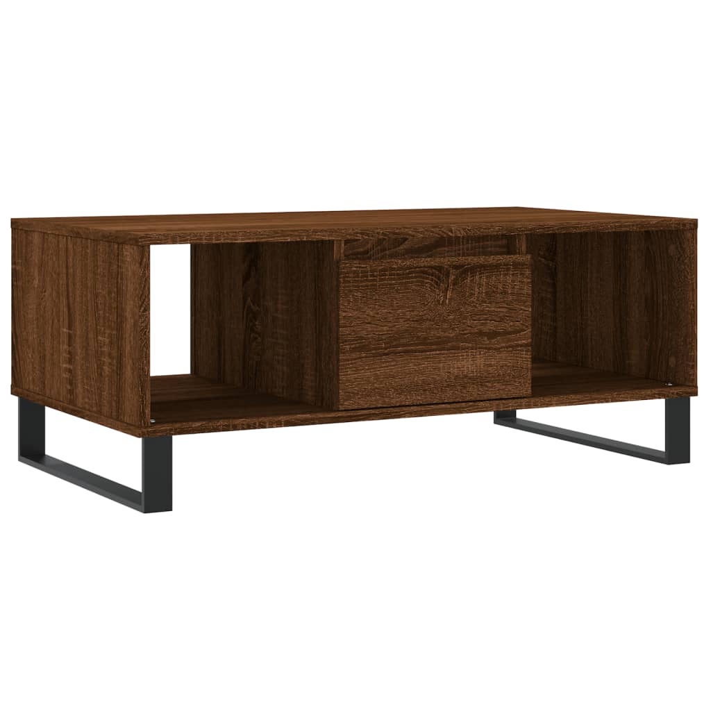 Coffee Table Brown Oak 90x50x36,5 cm Engineered Wood