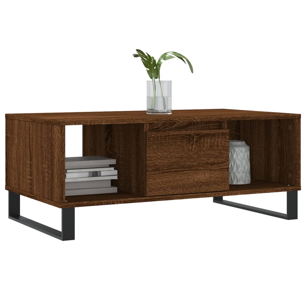 Coffee Table Brown Oak 90x50x36,5 cm Engineered Wood