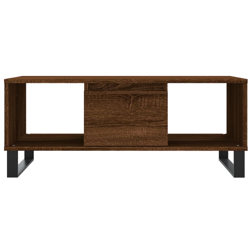 Coffee Table Brown Oak 90x50x36,5 cm Engineered Wood