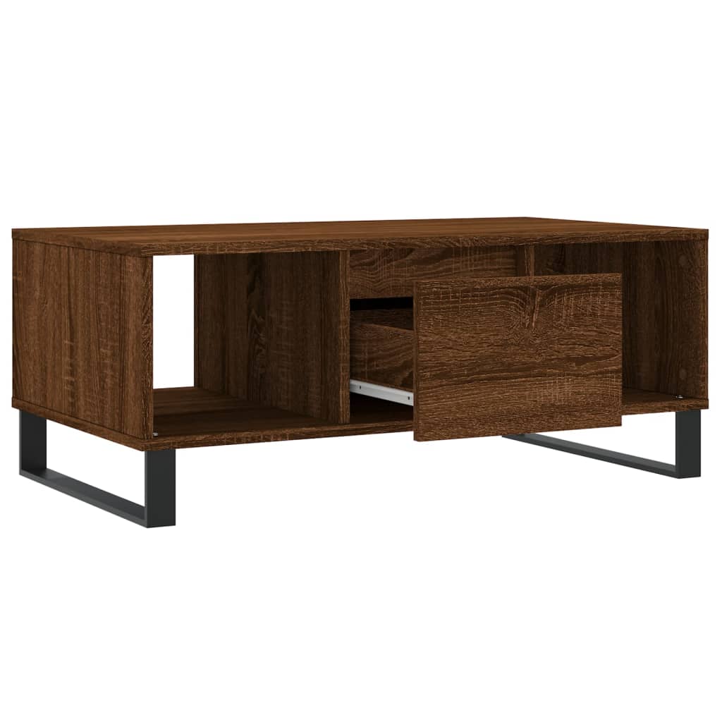 Coffee Table Brown Oak 90x50x36,5 cm Engineered Wood
