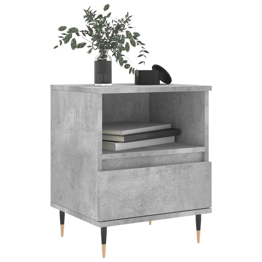 Bedside Cabinets 2 pcs Concrete Grey 40x35x50cm Engineered Wood