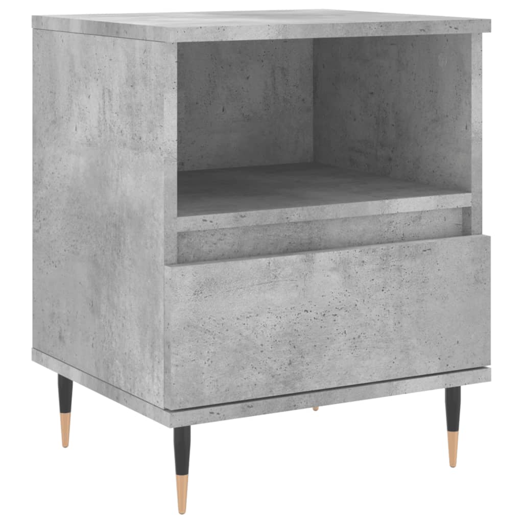 Bedside Cabinets 2 pcs Concrete Grey 40x35x50cm Engineered Wood