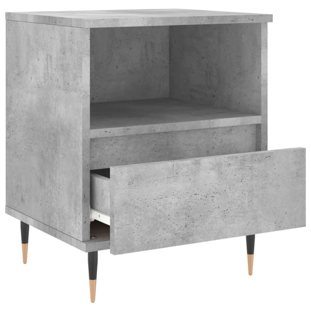 Bedside Cabinets 2 pcs Concrete Grey 40x35x50cm Engineered Wood