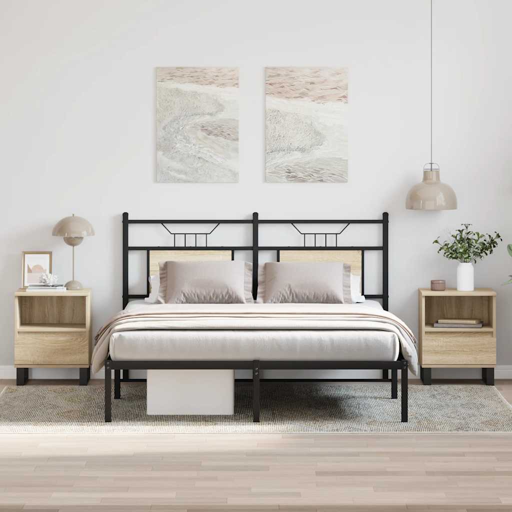 Bedside Cabinets 2 pcs Sonoma Oak 40x35x50 cm Engineered Wood