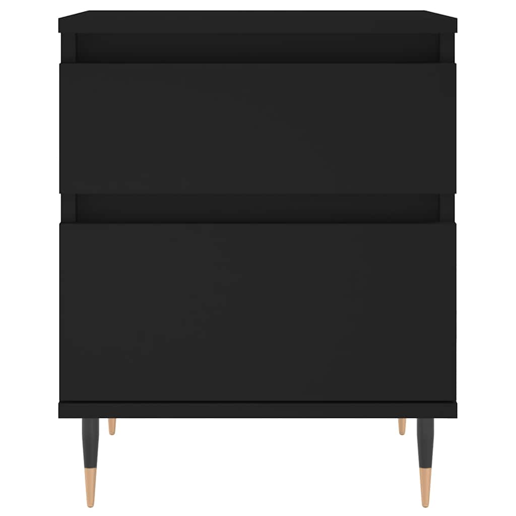 Bedside Cabinets 2 pcs Black 40x35x50 cm Engineered Wood