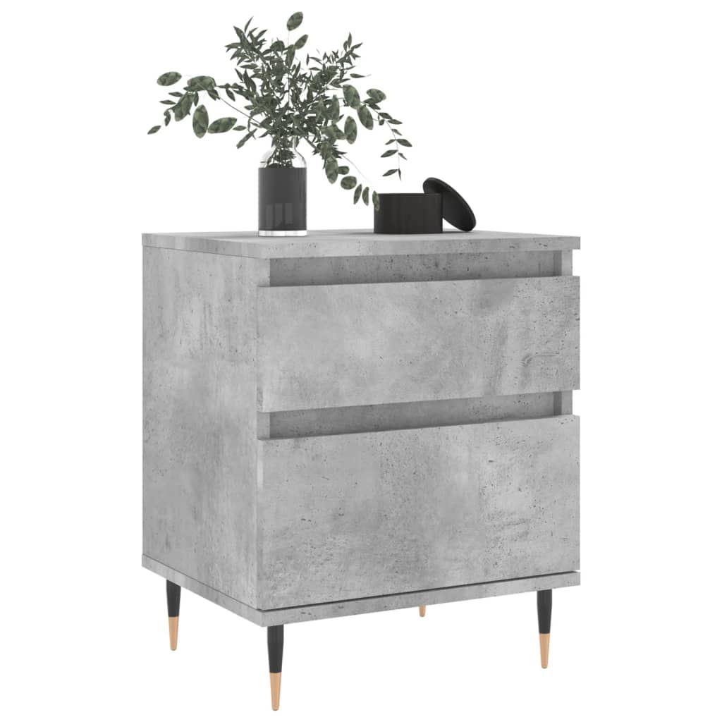 vidaXL Bedside Cabinet Concrete Grey 40x35x50 cm Engineered Wood