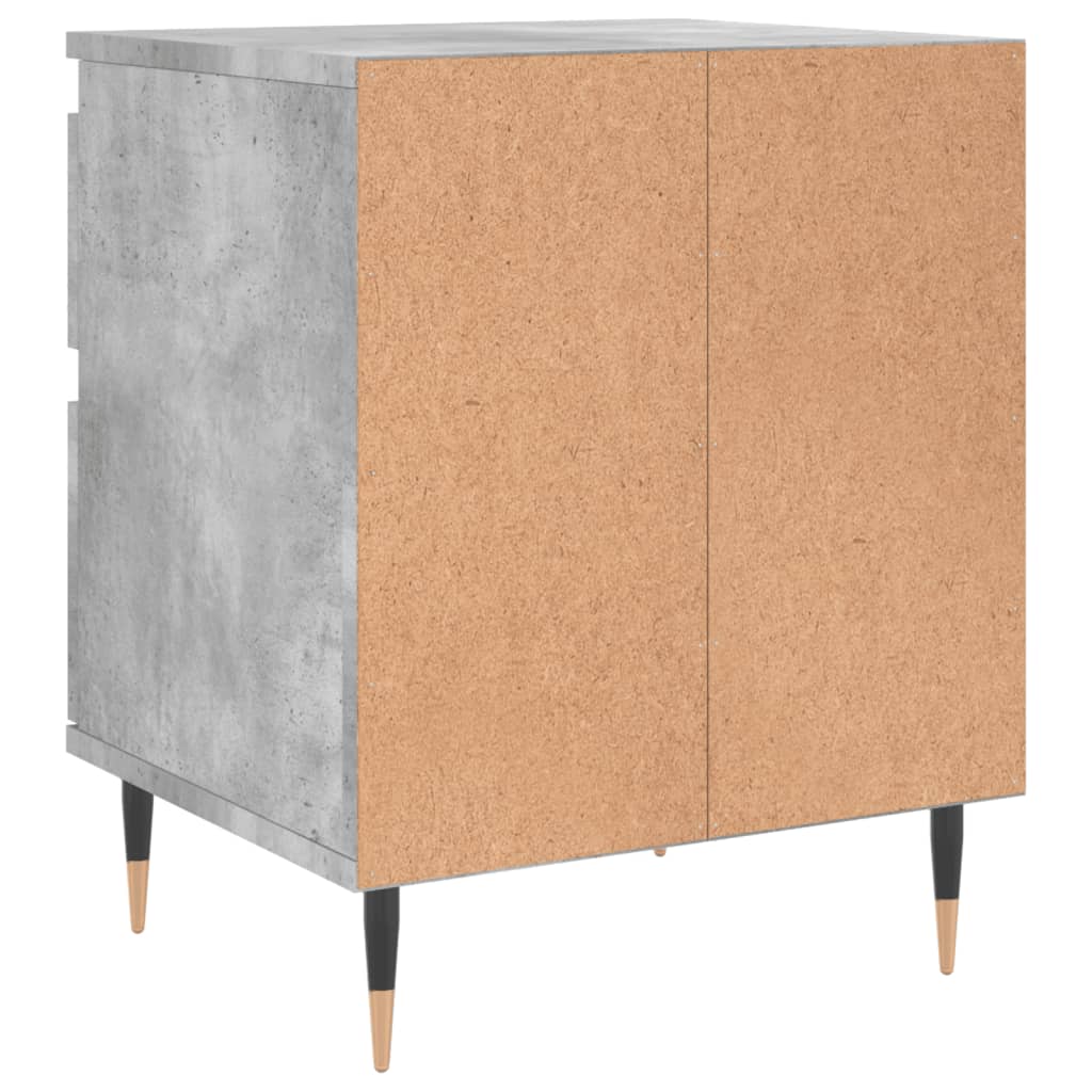 Bedside Cabinets 2 pcs Concrete Grey 40x35x50cm Engineered Wood