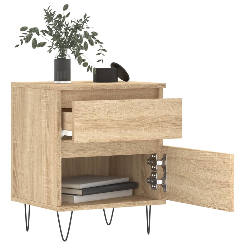Bedside Cabinets 2 pcs Sonoma Oak 40x35x50 cm Engineered Wood