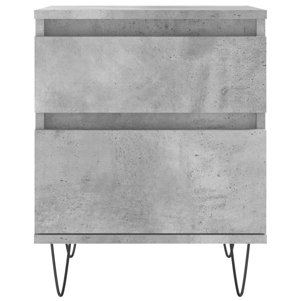 Bedside Cabinet Concrete Grey 40x35x50 cm Engineered Wood