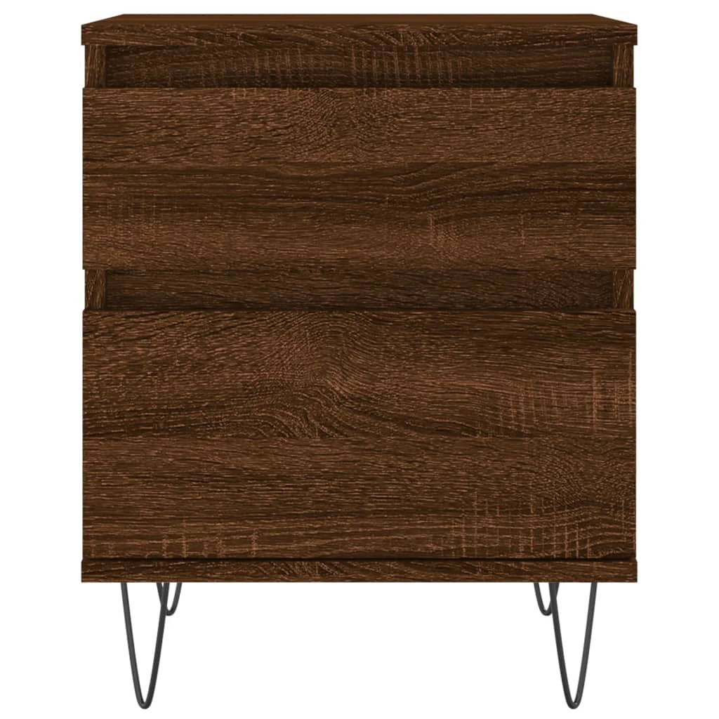 Bedside Cabinets 2 pcs Brown Oak 40x35x50 cm Engineered Wood