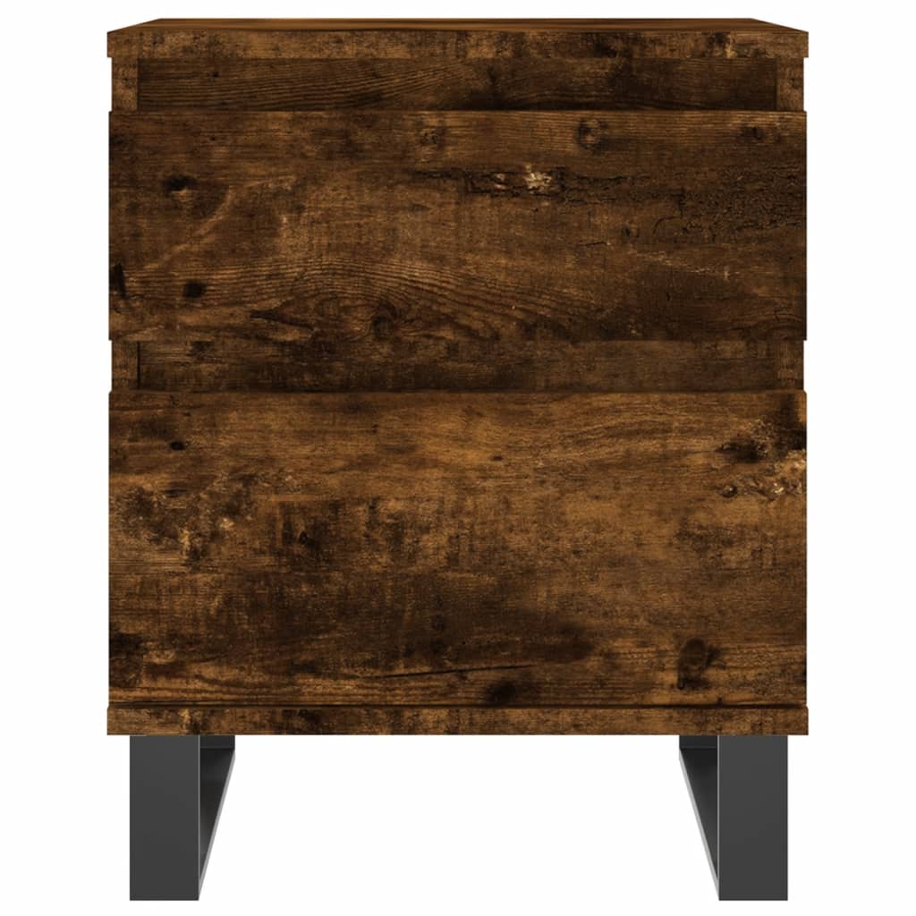 Bedside Cabinets 2 pcs Smoked Oak 40x35x50 cm Engineered Wood